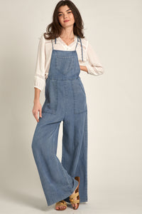 Sara Denim Wide Leg Jumpsuit