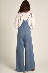 Sara Denim Wide Leg Jumpsuit