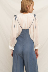 Sara Denim Wide Leg Jumpsuit