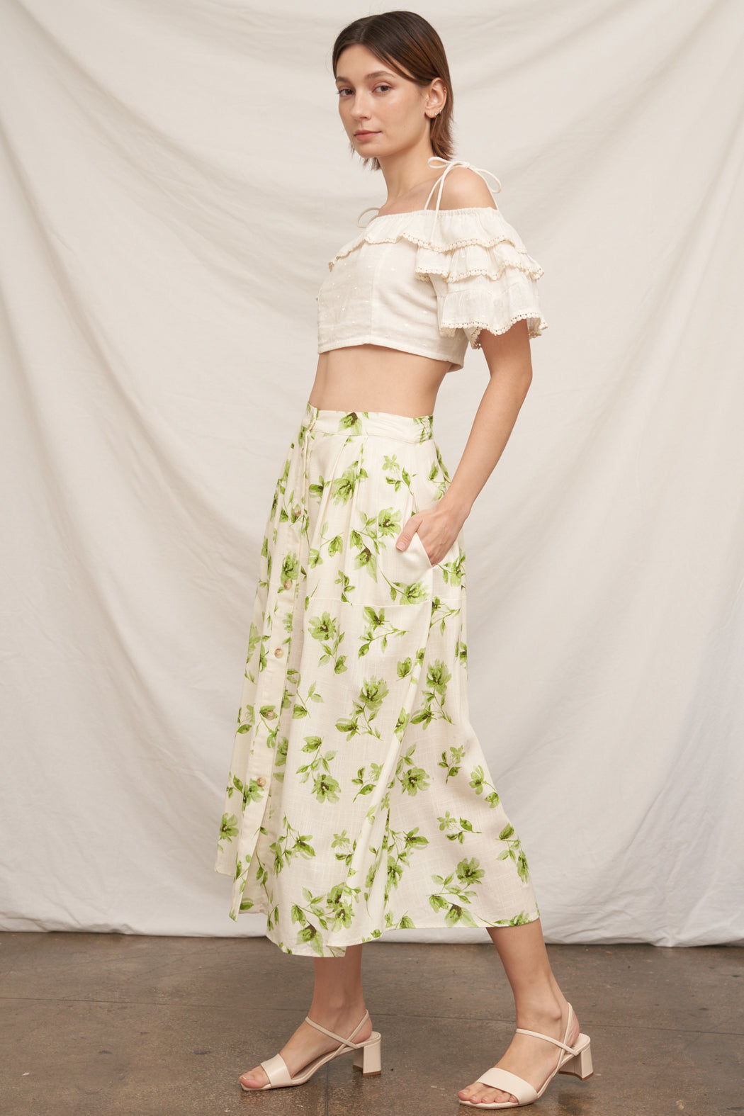 Chloe Fleur Midi Skirt
