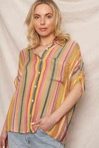 Jenny Striped Button Up