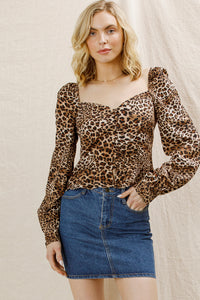 Amuse Me Leopard Blouse