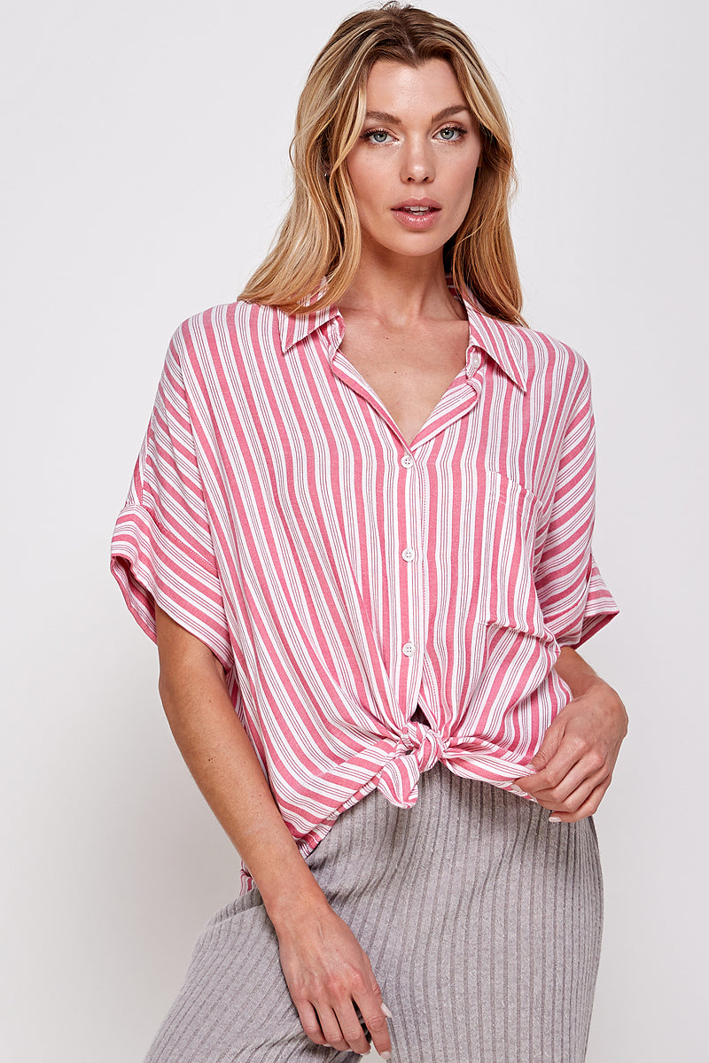 Rebecca Striped Button Down