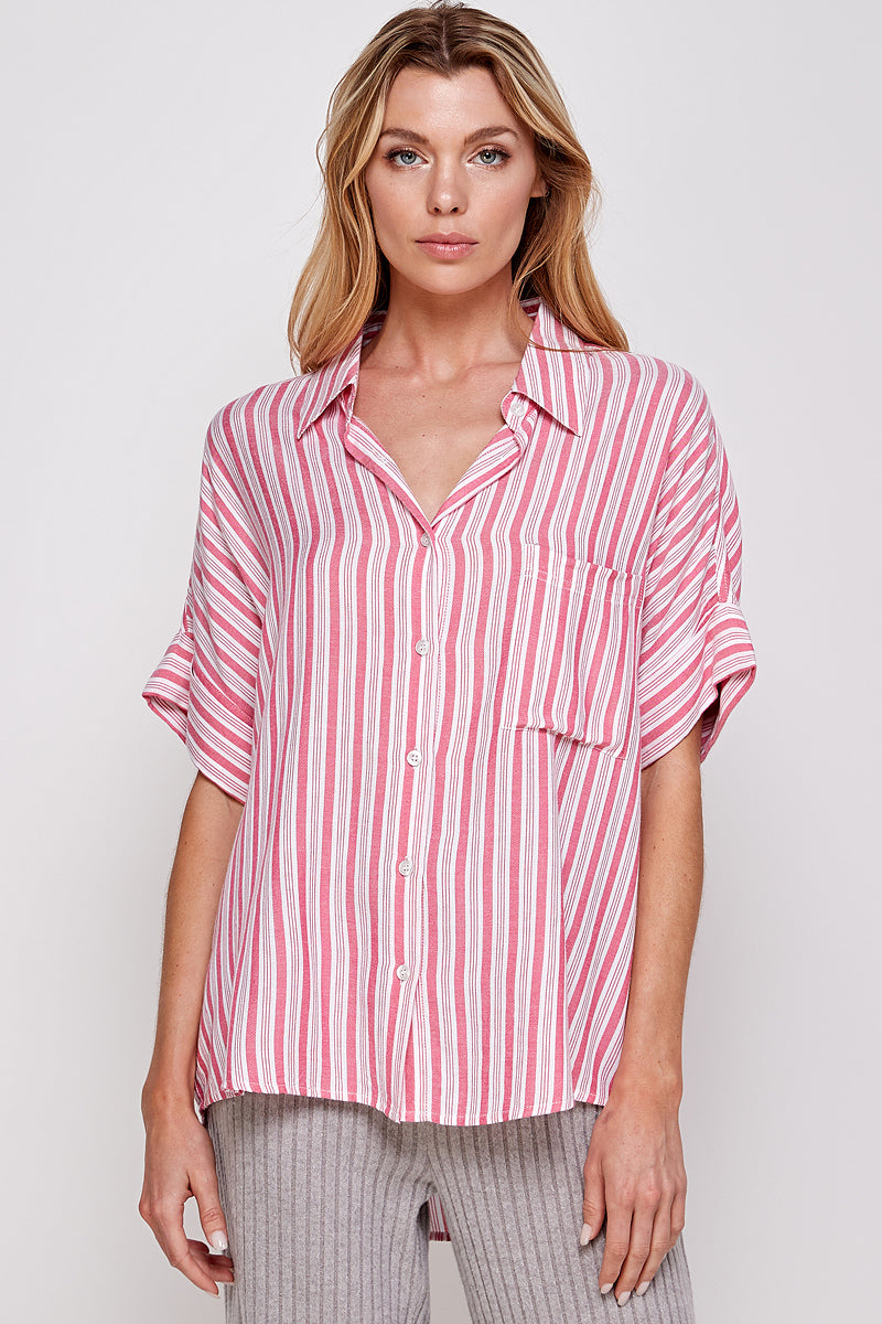 Rebecca Striped Button Down