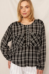 Savannah Plaid Blouse