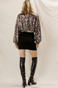 Rubina Confetti Sequin Top