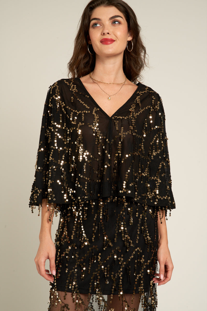 Diana Mesh Sequin Top