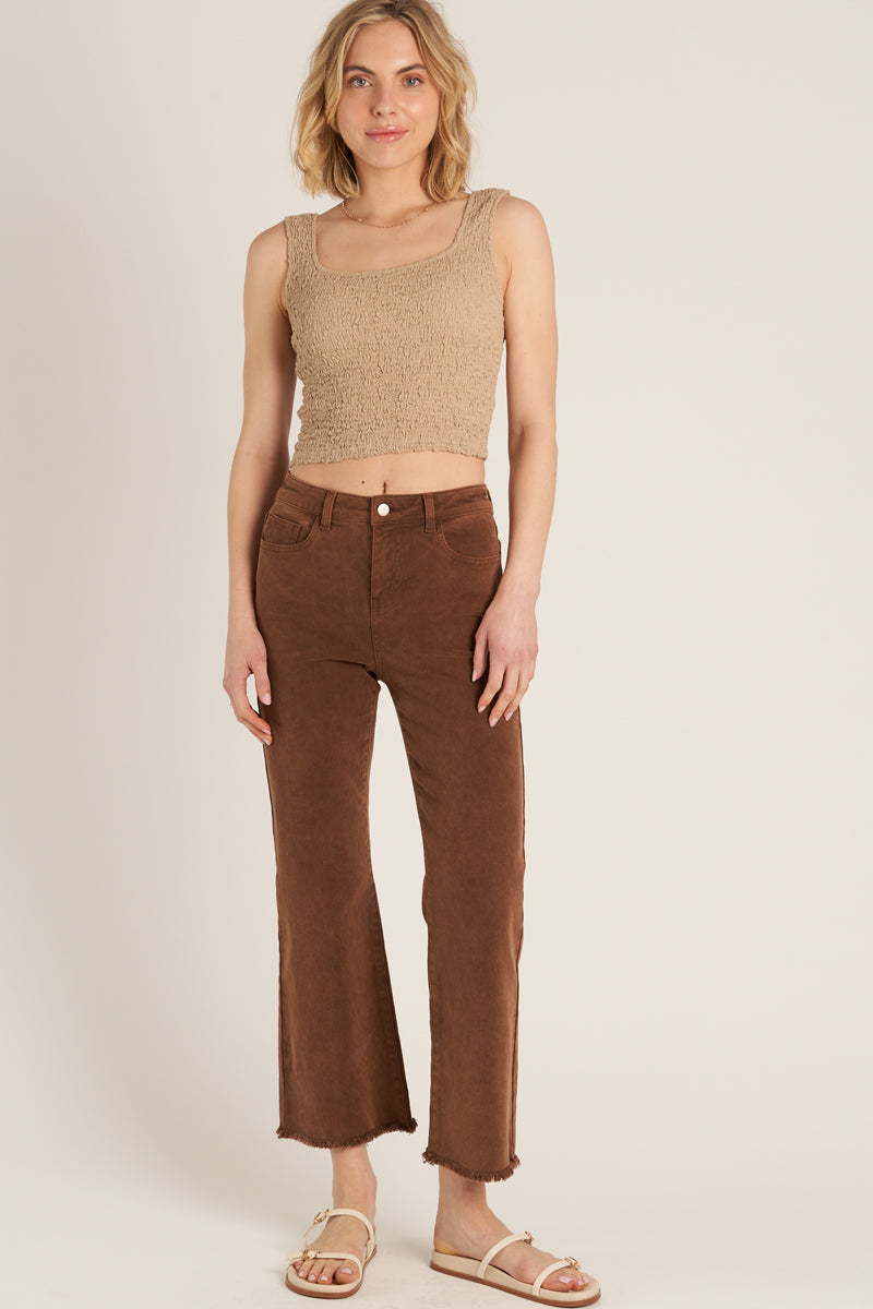 Double Mocha Cropped Jeans