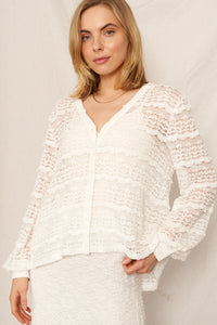 Seraphina Lace Blouse Cardigan