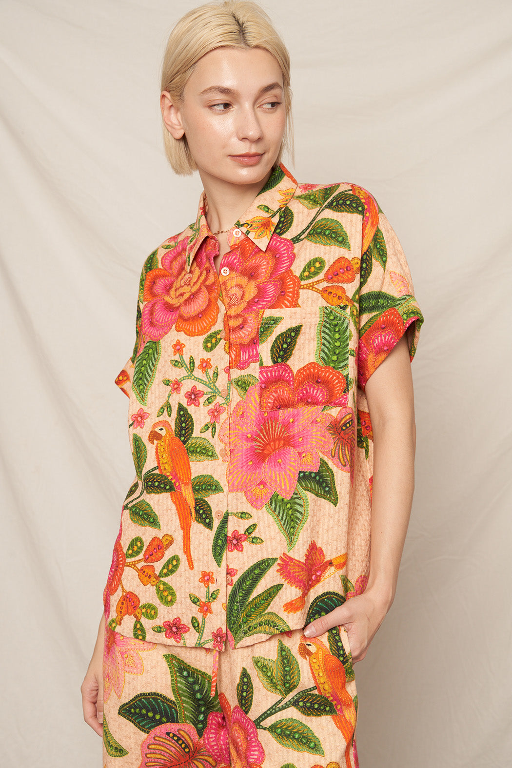 Maltese Block Button Down