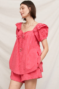 Pink Picnic Babydoll Top