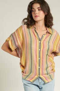 Jenny Striped Button Up