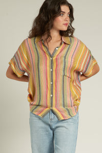 Jenny Striped Button Up