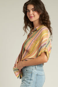 Jenny Striped Button Up