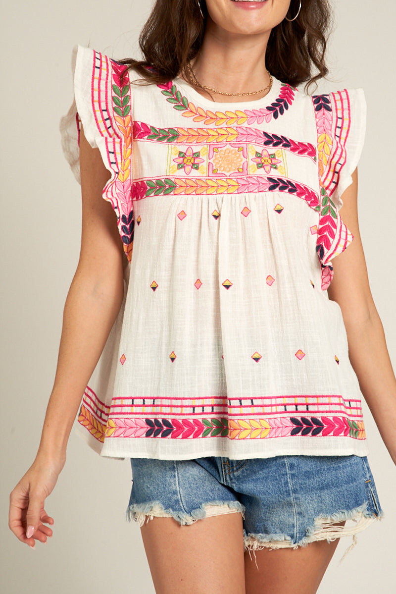 Delphine Embroidered Blouse