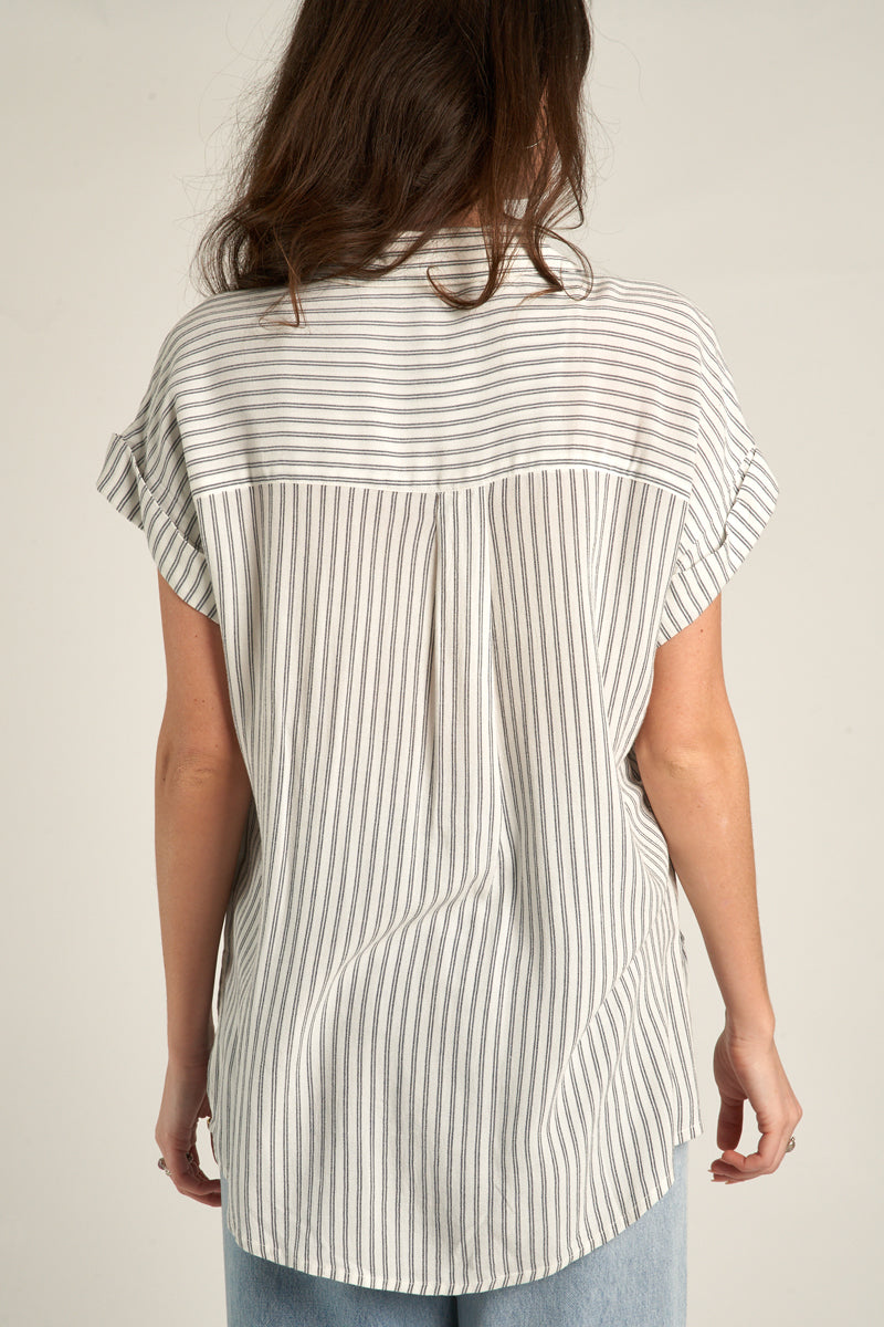 Liliana Striped Button Down Top