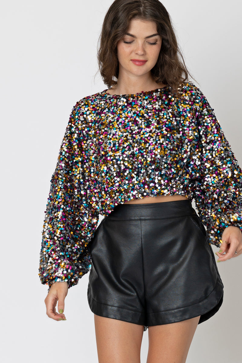 Rubina Confetti Sequin Top