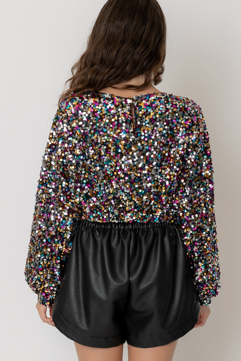 Rubina Confetti Sequin Top