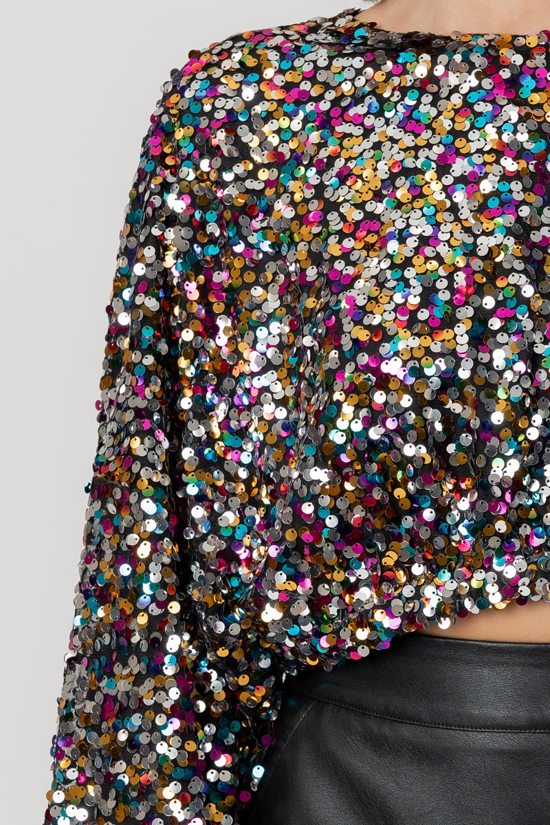 Rubina Confetti Sequin Top