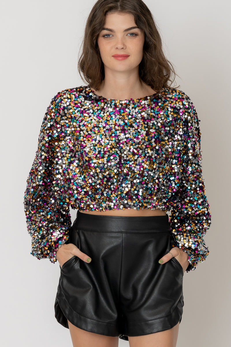 Rubina Confetti Sequin Top