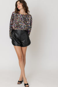 Rubina Confetti Sequin Top