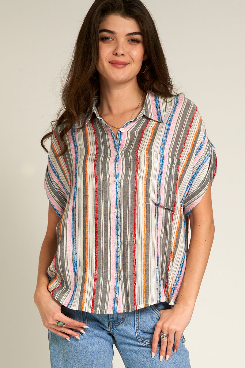 Jeni Striped Button Down