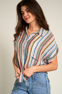 Jeni Striped Button Down