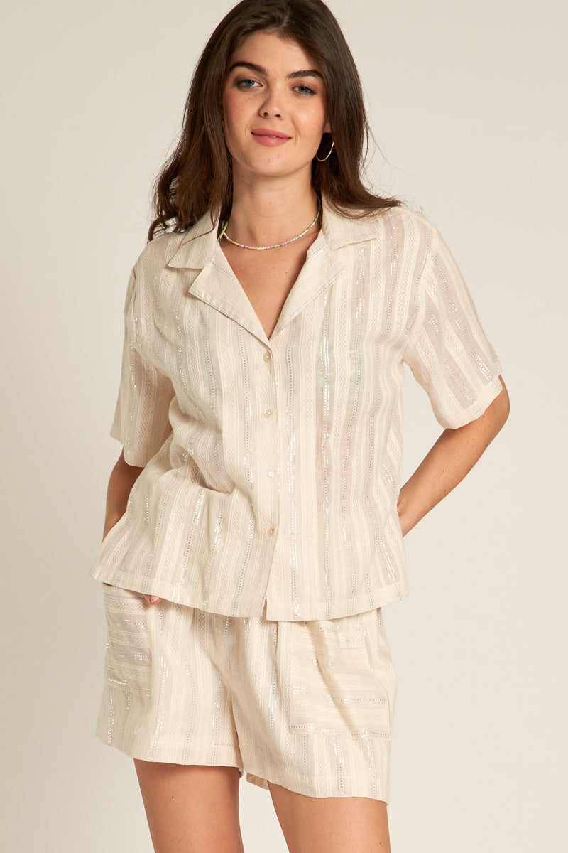 Joah Lurex Button Down Shirt