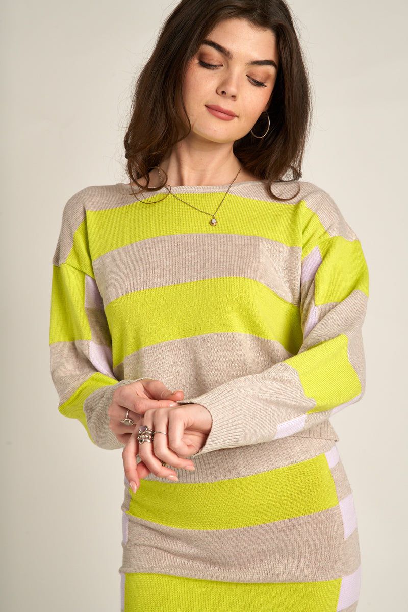 Jane Color Block Sweater