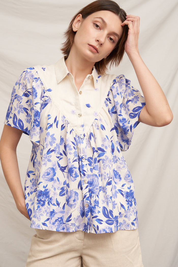 Majolica Button Down