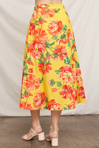 Rio Floral Midi Skirt
