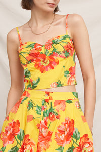 Rio Floral Bustier Top