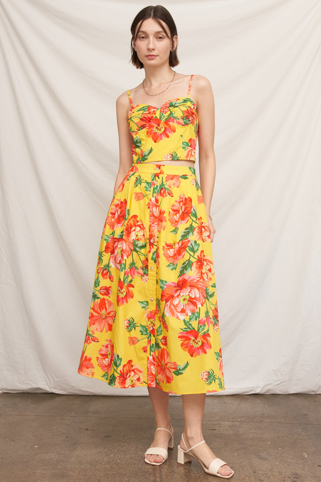 Rio Floral Midi Skirt