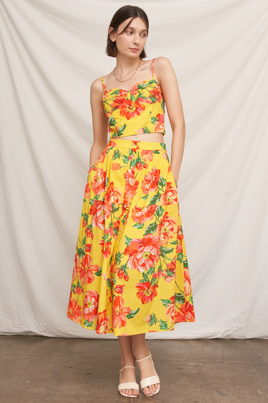 Rio Floral Midi Skirt