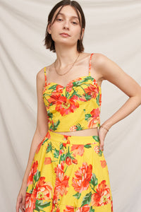 Rio Floral Bustier Top
