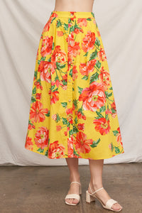 Rio Floral Midi Skirt