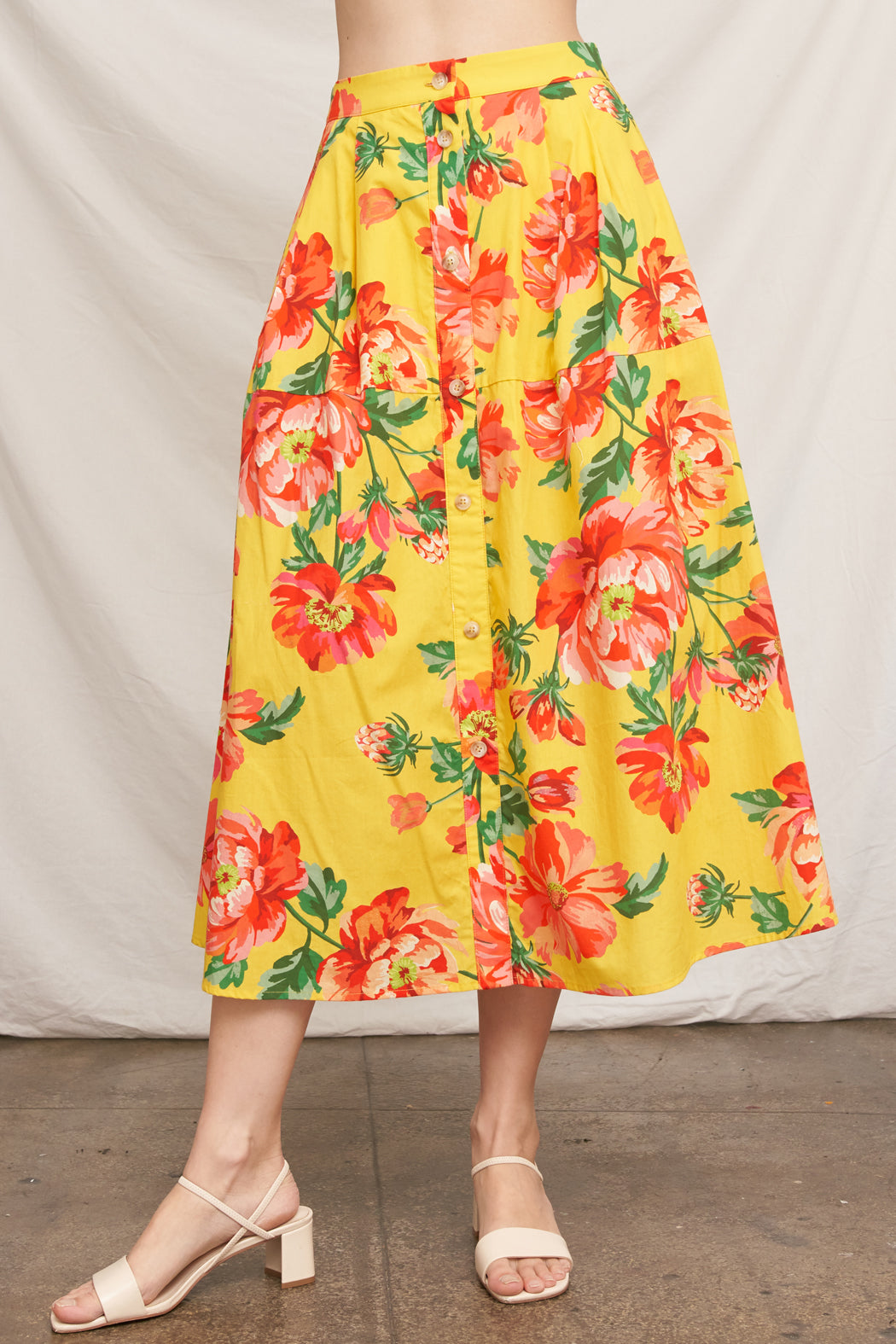 Rio Floral Midi Skirt