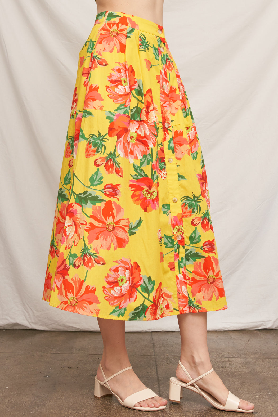 Rio Floral Midi Skirt