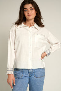 Arden Button Up Shirt With Trim