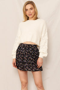 Poppy Popcorn Sleeve Sweater