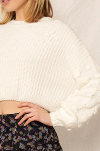 Poppy Popcorn Sleeve Sweater