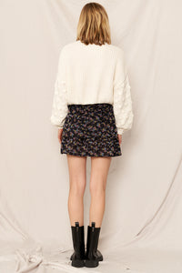 Poppy Popcorn Sleeve Sweater