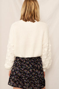 Poppy Popcorn Sleeve Sweater