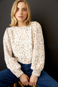 Chloe Cropped Confetti Sweater