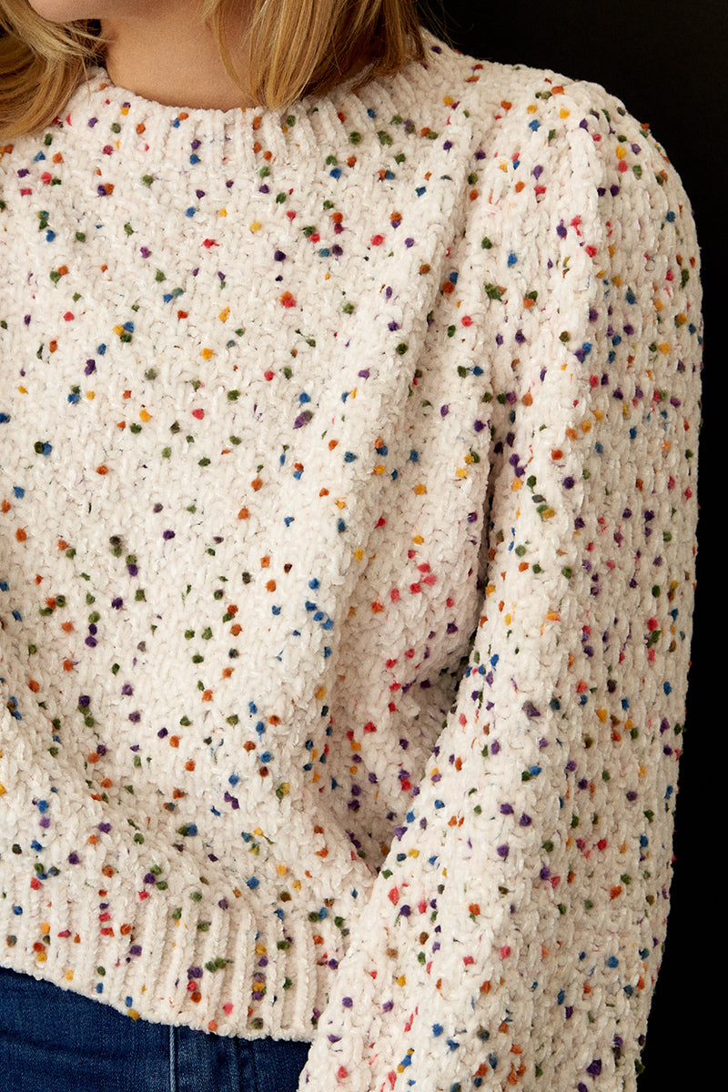Chloe Cropped Confetti Sweater