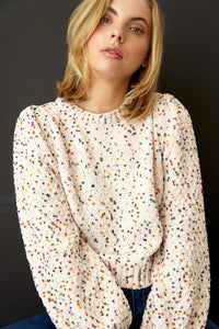 Chloe Cropped Confetti Sweater