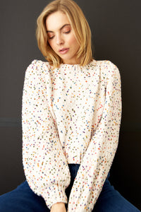 Chloe Cropped Confetti Sweater