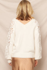 Frost On You Lace Sweater