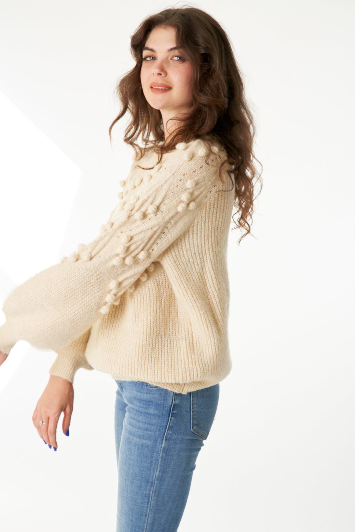 Snowflake Pom Pom Sweater