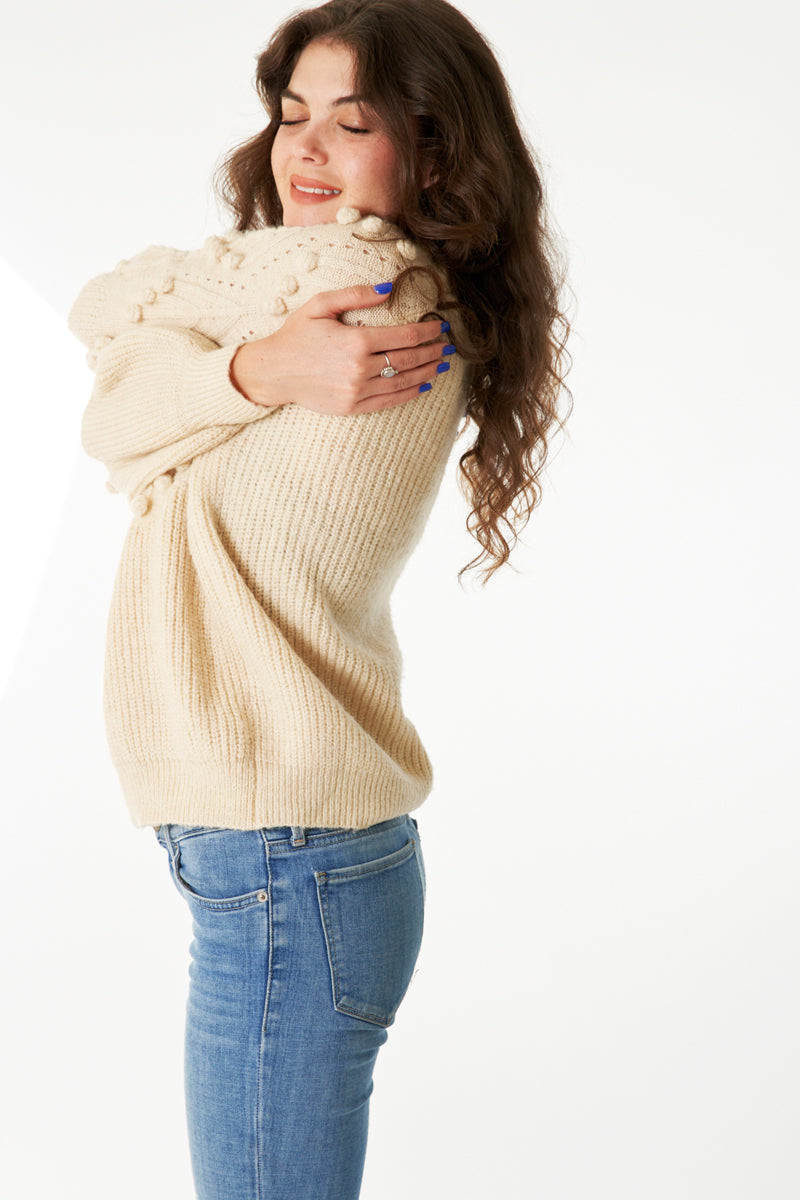 Snowflake Pom Pom Sweater